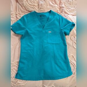 FIGS teal catarina top